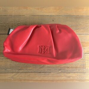 BADGLEY MISCHKA Vegan Leather LOGO CROSSBODY red bag